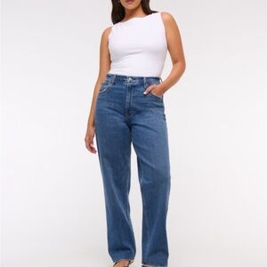 Abercrombie & Fitch Women's Blue Straight Leg Jeans